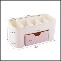 Cosmetics Storage Box, Cosmetic Make Up Organiser Display Table Desktop Storage Stand, Cosmetic Drawer Type Storage Box Case Holder Brush Pen Jewelry Organizer Saving Space (Multicolor) 